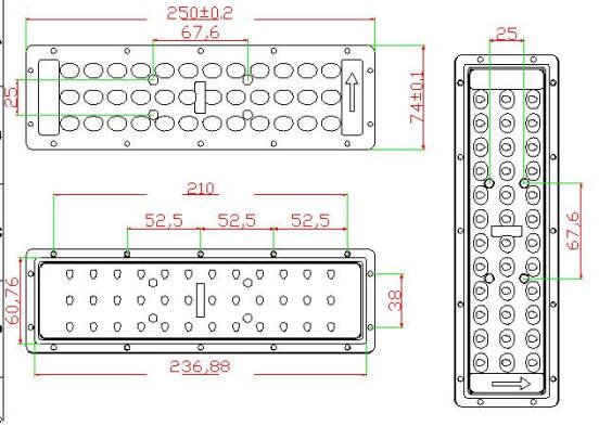 Объектив СИД материала СМД 3030 ПК, наивысшая мощность привел Дурабле серии объектива 250кс74мм