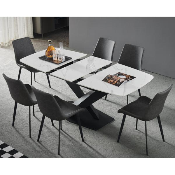 Luxury Round Dining Table And Chairs 4-6 Minimalist Ins Style Turntable