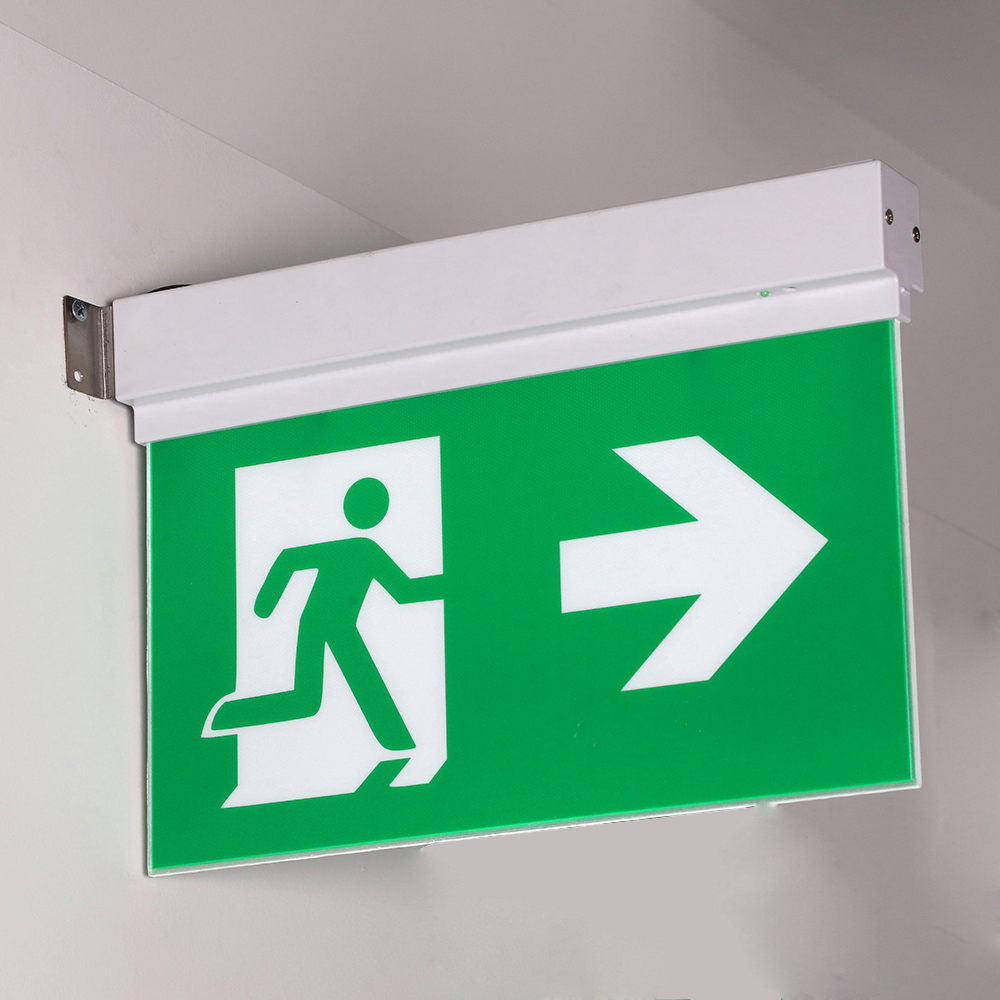 Double Sided Emergency LED Exit Sign with 3 Hours Backup IP20 Rated and 3-Year Warranty