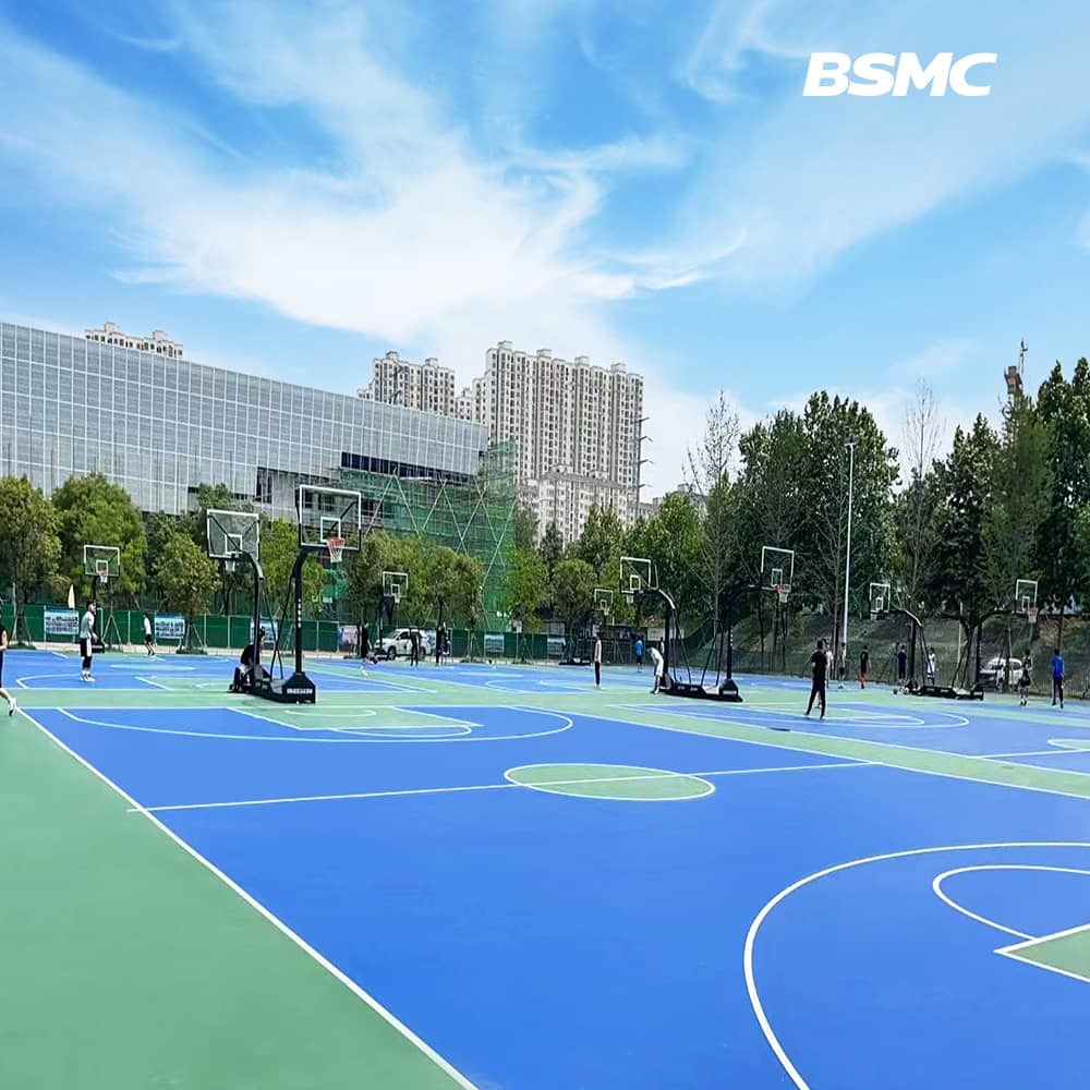 Sandwich System SPU Multifunction Sports Flooring Durable Weather Resistance UV Stable Eco-friendly Multipurpose Sports Court