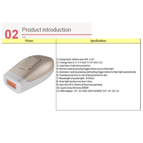 No Influence 3cm2 475nm Laser Hair Removal System
