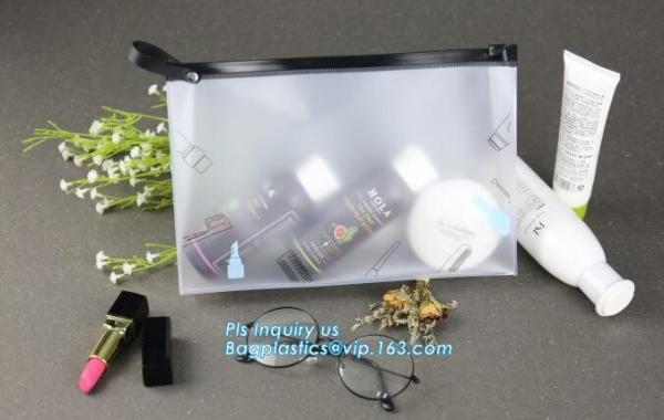 PVC mini plastic zipper cosmetic slider zip bags with printed, Promotional cosmetic makeup bag use beautiful pvc cosmeti