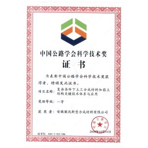 Anhui Huifeng New Synthetic Materials Co., Ltd. Certifications