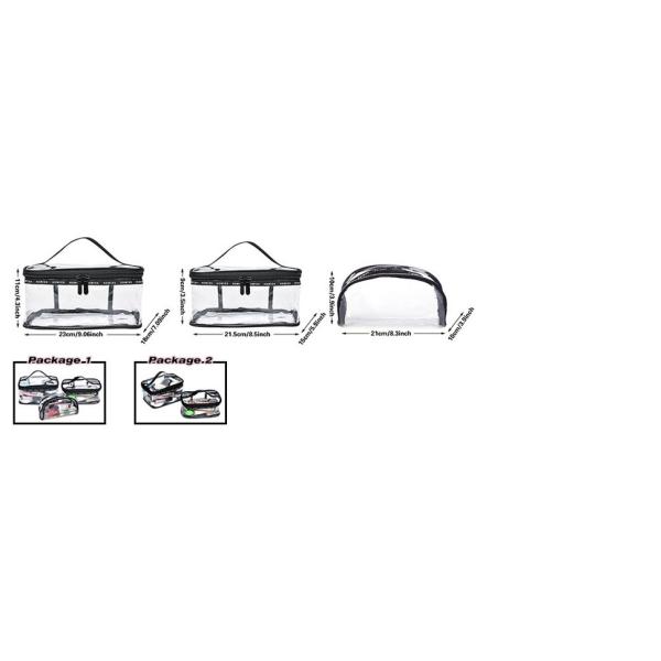 Small Clear PVC Waterproof Bag with Zipper Closure, Mini Portable Transparent Plastic Organizer Pouch for Cosmetic, Make