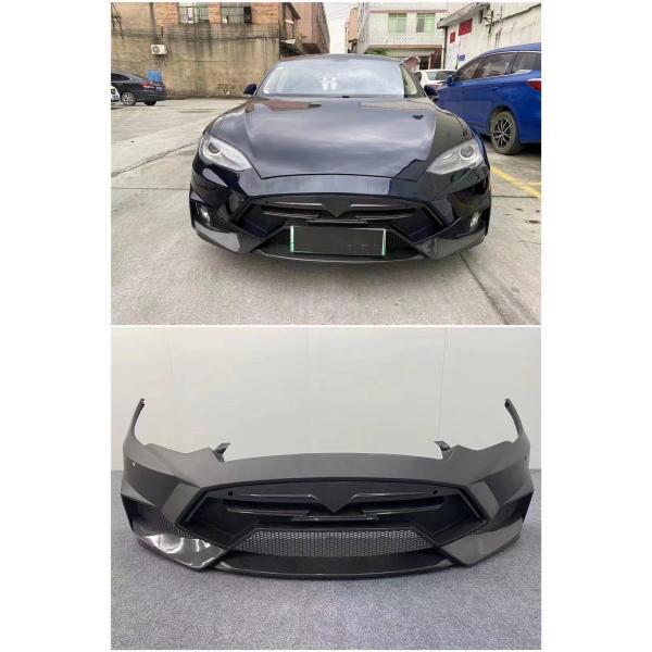 Selling Model S Body Kit Carbon Fiber Front and Rear Bumper Side Skirts Spoiler for Tesla Model S