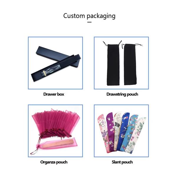 Экологически чистые традиционные деревянные вентиляторы с металлическими кольцами Бамбуковые вентиляторы для индивидуальных подарков