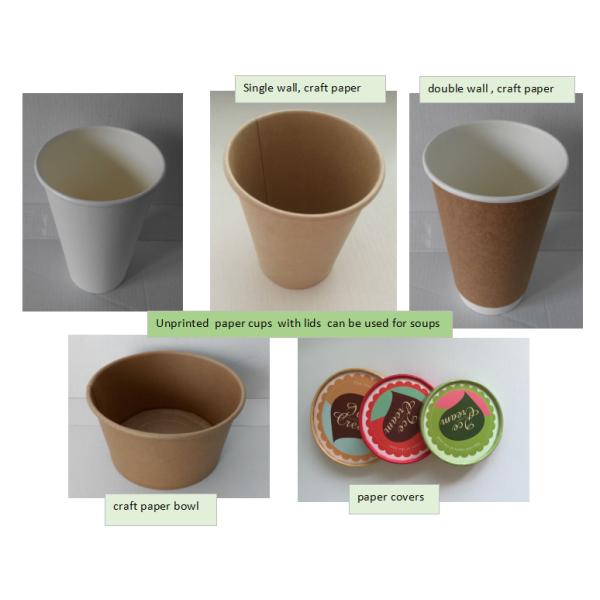10 oz Eco Friendly  Custom Disposable Kraft Coffee Paper Cups fully HD Printing Wholesale hot drink paper cup with lids