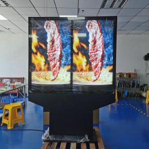55-Inch Outdoor Waterproof Dual-Screen Menu Board With Sunscreen Thermal