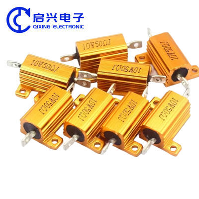 RXG24 Black Aluminum Shell 50W Wire Wound Braking Resistor Heat Dissipation Groove