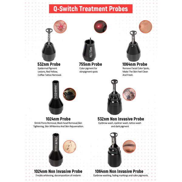 2in1 Acne Treatment Fractional Co2 Laser Tattoo Removal Q Switch Laser Machine