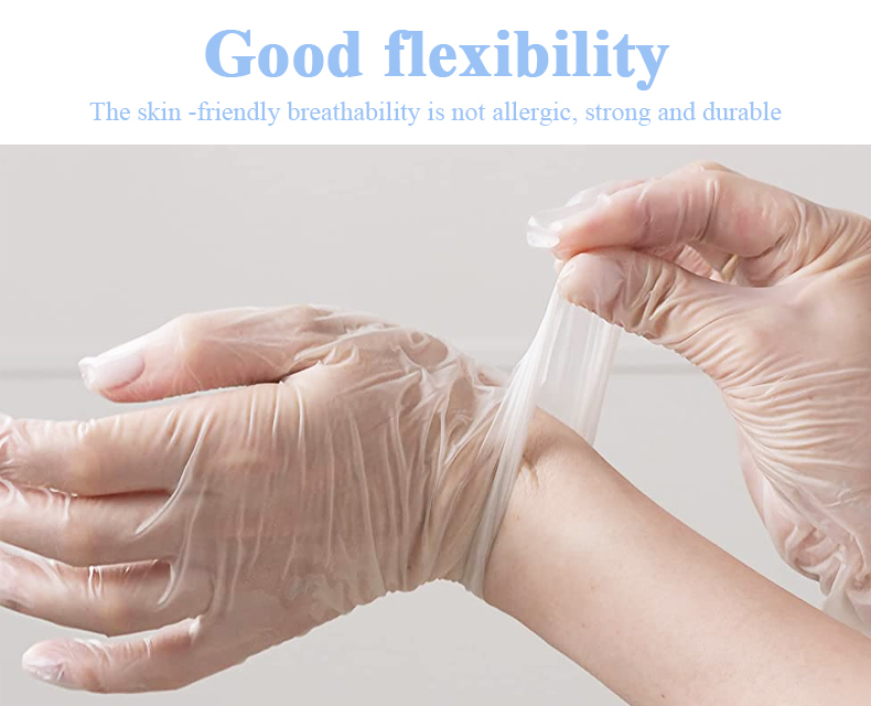 Medical Grade Powder Free Vinyl Exam Gloves Puncture Resistant 5 Mil Vinyl Gloves Durable