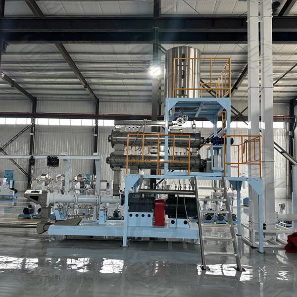 Ligne sèche d'extrudeuse d'aliment pour animaux familiers de chien/chat/d'oiseaux/machine 380V 80kw de fabrication