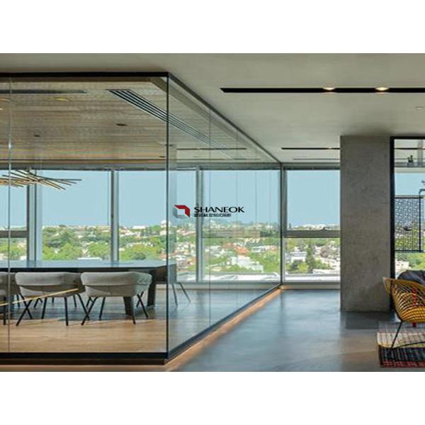 108mm Single Glass Partition Wall Mounted Tempered Glass