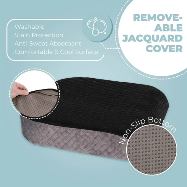 Adults Knitted Plush Velvet X-Large Memory Foam Seat Cushion for Office Chair and Car