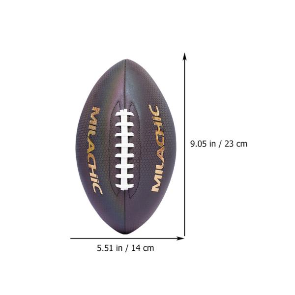 Holographic Glowing Reflective Football Luminous American Football Rugby Ball Size 9 6 3