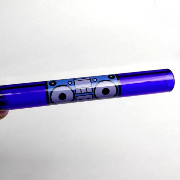 4 Inch One Hitter Bat Cigarette Holder Glass Steamroller Pipe Diffuser Bubbler