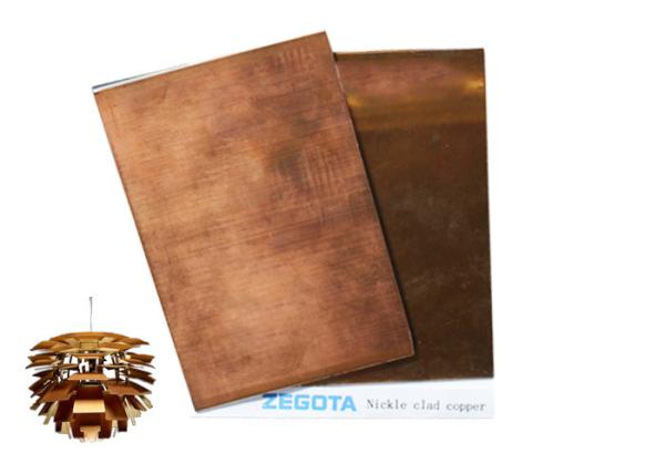 Low Resistivity Nickel Clad Copper Sheet , Nickel Clad Copper Plate