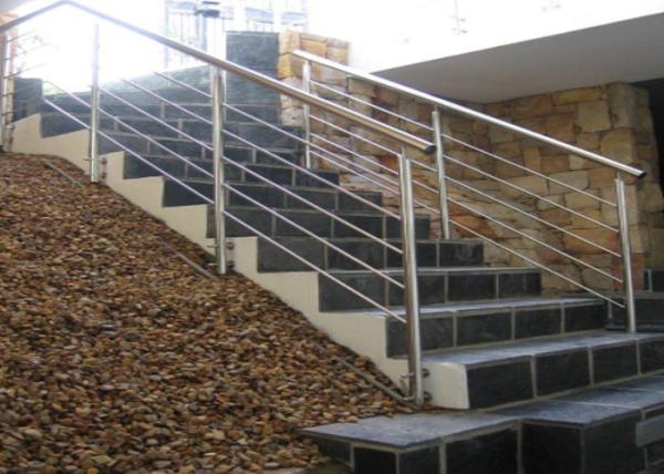 Customized Color Stainless Steel Staircase Railing For Restaurants / Commercial Buildings