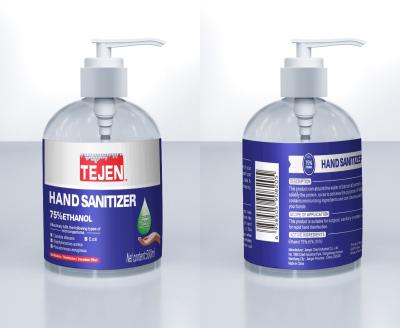 Bottle Antibacterial Hand Gel 500ml Waterless Hand Sanitizer With Pump FDA Approved
