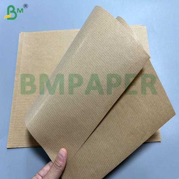60g 70g Recycled Long Fiber Ribbed Kraft Paper Rolls For Food Bags 70cm 80cm