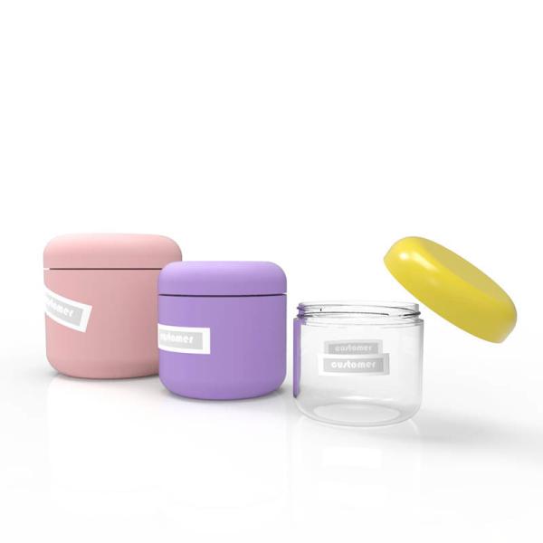 Frasco de cuidados com a pele em plástico de PP Creme facial cosmético emulsão Frasco de forma redonda Frasco de creme 60g