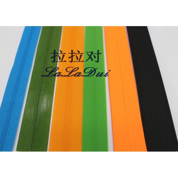 Colorful Tape Nylon Coil Zipper , Waterproof Garment Coats All Purpose Zipper