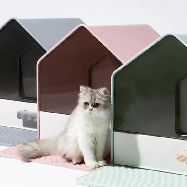 Convenient Practical Plastic Cat Toilet With Litter Scoop