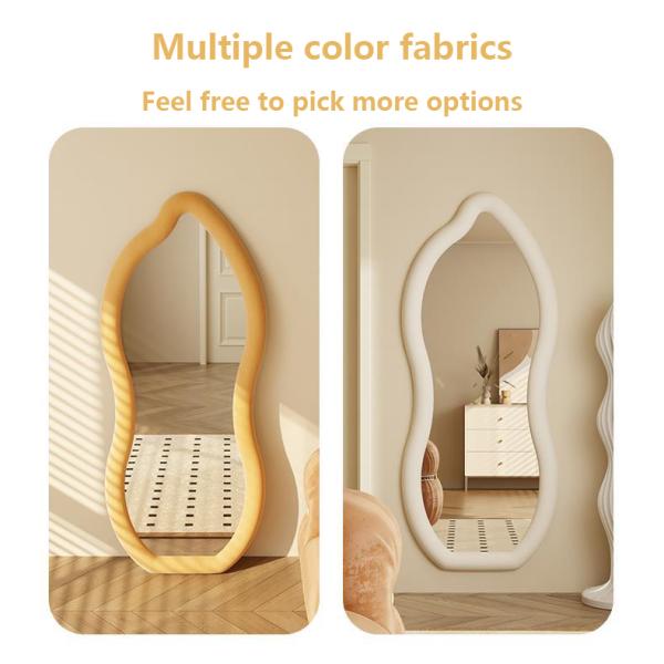 Standing Wavy Oversized Arched Floor Mirror 71x32 Dressing Room