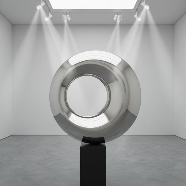 Custom Mirror Polished Stainless Steel Modern Art Sculpture Indoor Circular Abstract Decor Statue