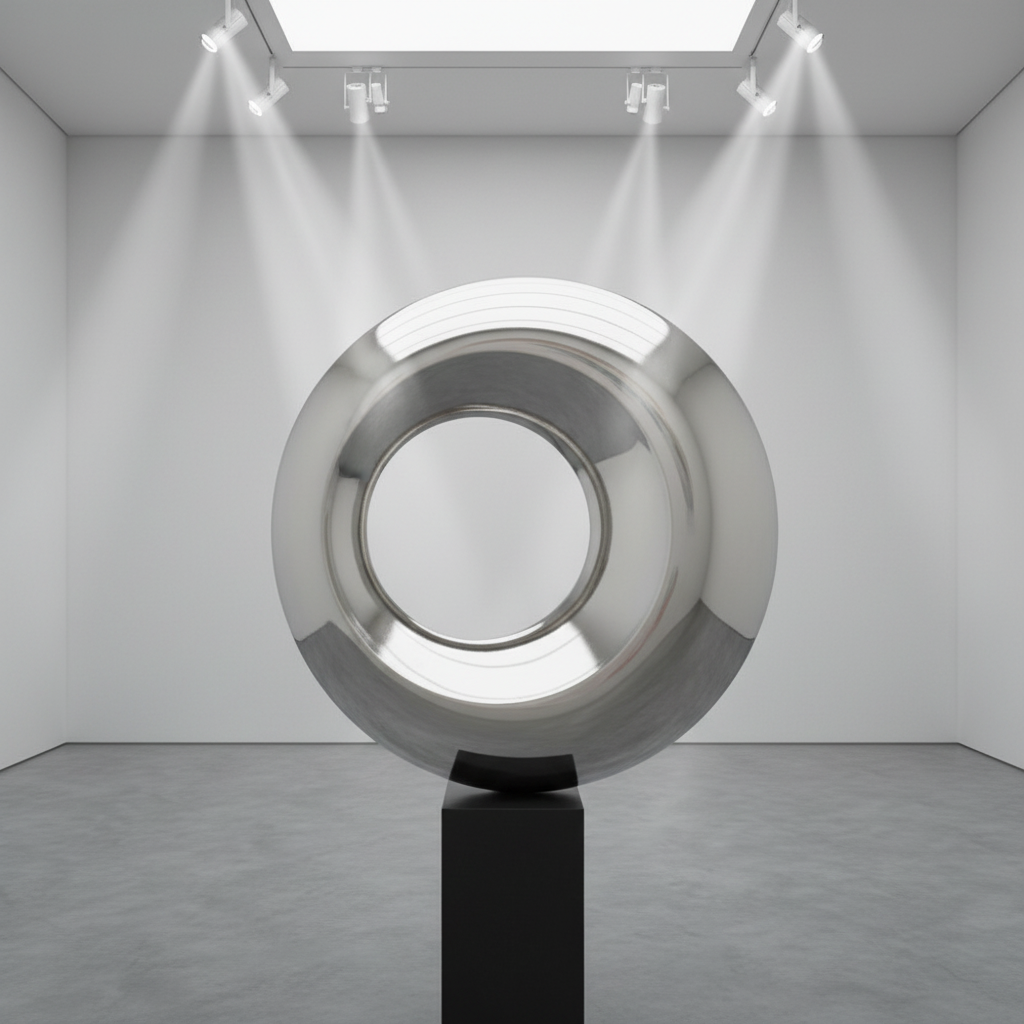 Custom Mirror Polished Stainless Steel Modern Art Sculpture Indoor Circular Abstract Decor Statue