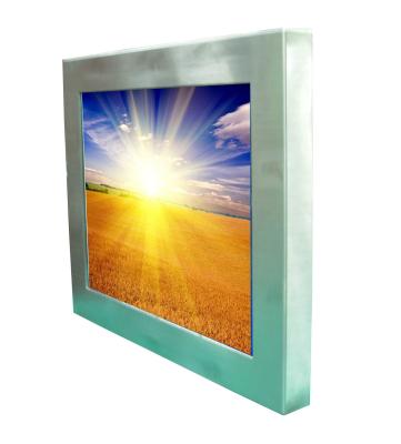 PC impermeável completo 15 do painel IP66 luminoso do diodo emissor de luz de VESA Mount 1500nits