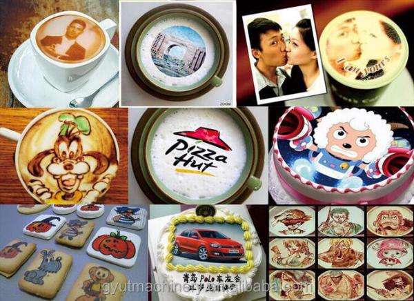 Smart Inkjet Mini Color Coffee Printers 3D Food Cake Printing Machine for Commercial