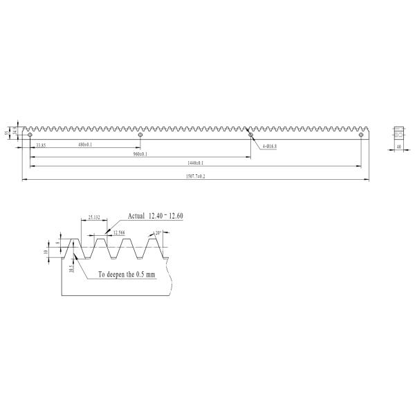 Building Hoist Steel Module 8 Mast Section Rack Wear Resistant