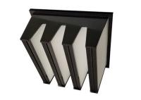 Dust Capacity V Bank Filter With Holt Melt Beads Spacer H13 H14 Grade 18 Sq.m Media Area