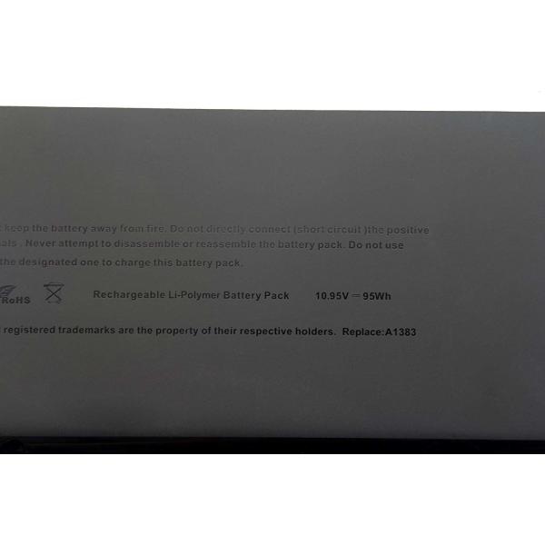A1383 Macbook Pro 17 Inch Battery Replacement 10.95V 95Wh  FCC 3C Certificated