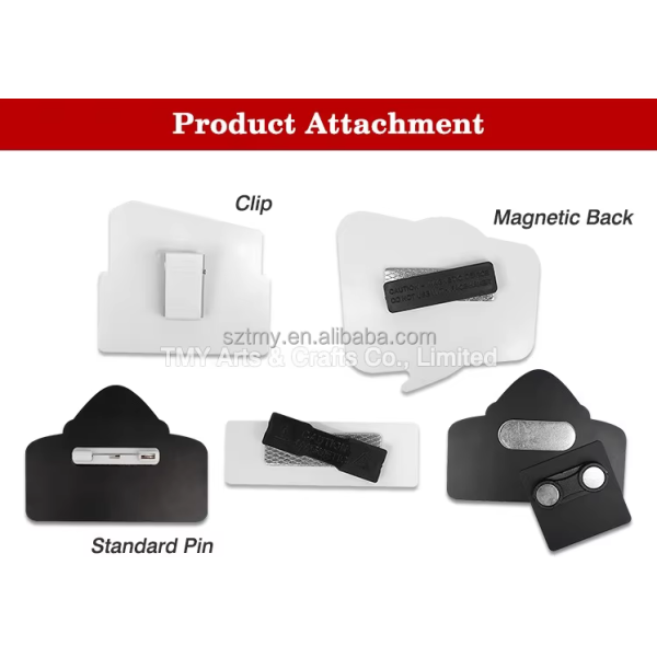 Custom Reusable PVC Name Tag with Window Slot Employee & School Uniform Badge Personalized Insert Card Design