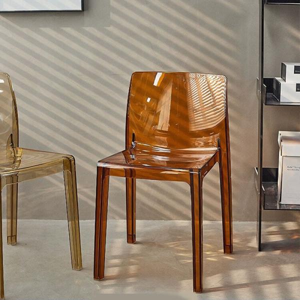 Modern Dining Side Chair, Flash Furniture Phantom Series Transparent Stacking Side Chair