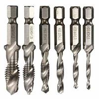 6pcs HSS Hex Shank Drill Bit Set M3-M10 para perfuração de metais