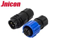 Cor azul do Pin dos conectores impermeáveis exteriores retos 3 do diodo emissor de luz para a exposição de diodo emissor de luz