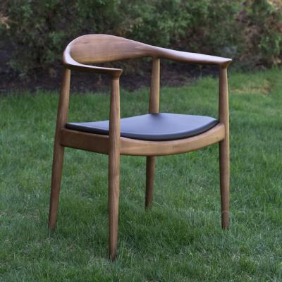 Wooden Frame Hotel Furniture Set Leather Seat  Kennedy Dining Chair Vintage Style