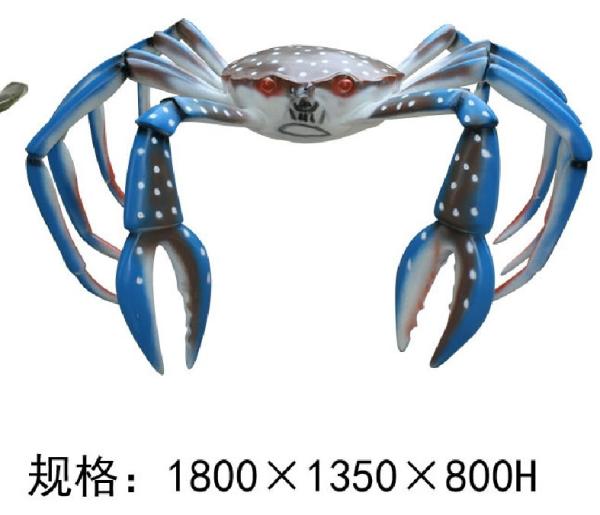 Blue Crab Animal Fiberglass Marine life Sculpture Customized