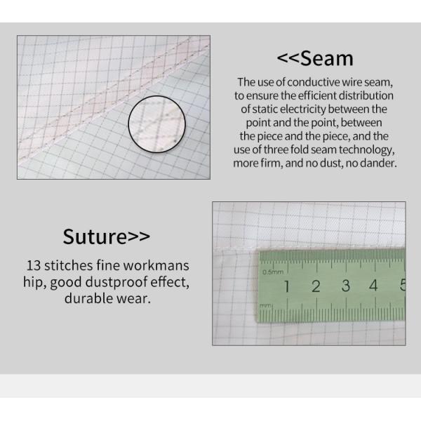 Чистой комнаты Esd Workwear одежды пальто форм чистой комнаты одеяние чистой комнаты противостатической противостатическое