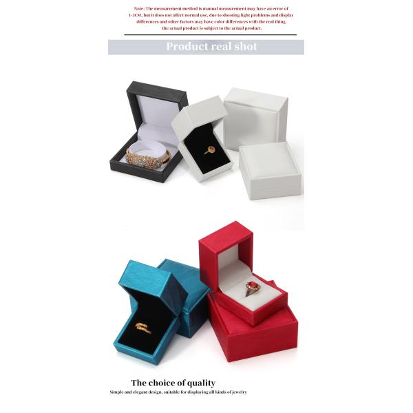 Boîte à bijoux Hanhong 2022 Ensemble d'emballage Boîte à bijoux en cuir PU avec logo Boîte à bague imprimée sur mesure