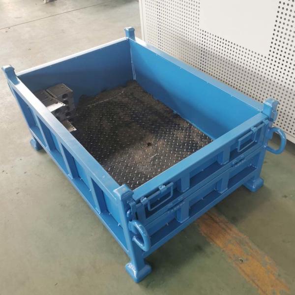 OEM Size Heavy Duty Metal Pallet Box Foldable Design For Industrial Storage