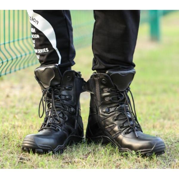 высокий верхний черный водонепроницаемый боевые ботинки для походов обувь для тренировок тактические ботинки
