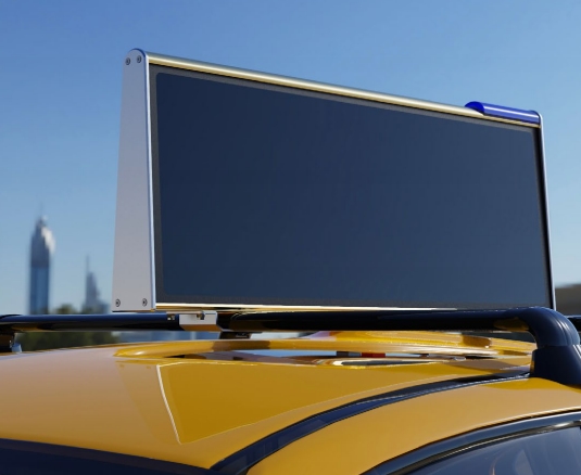 A tela de anúncio superior 3840Hz do táxi IP65 impermeável refresca a taxa