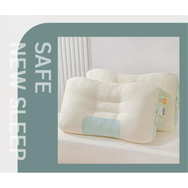 Sleep Massage Pillow with Skin-Friendly Knitted Fabric and Cervical Spine Protection