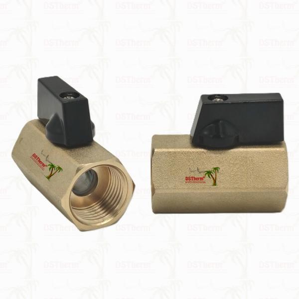Brass Female and Male Mini Ball Valve For Plumbing System 1/2'' Corrosion Resistance