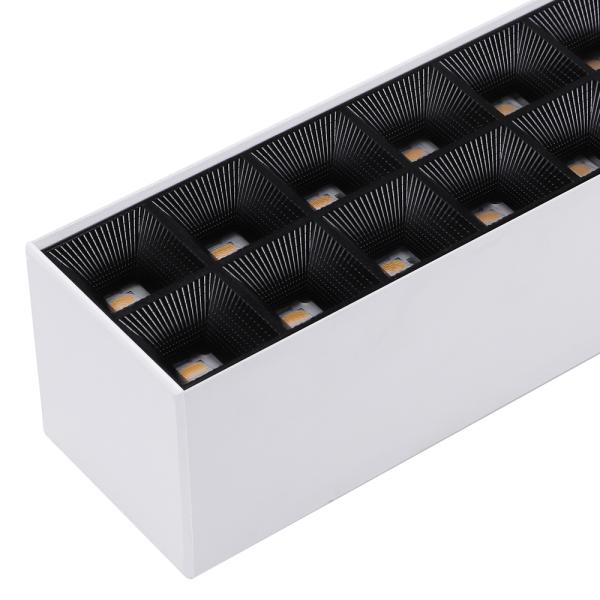 Indoor Lighting Lower UGR Suspended Pendant Lamp Linkable Led Batten Linear Lights for Office Warehouse Supermarket
