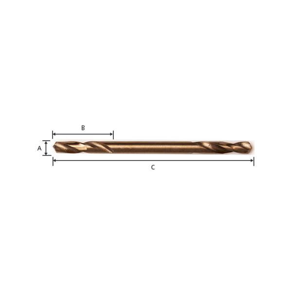 Metric Left Hand Metal Drilling Bit Cobalt Double Ended Twist